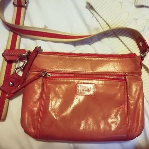 Coach Poppy pink leather crossbody purse